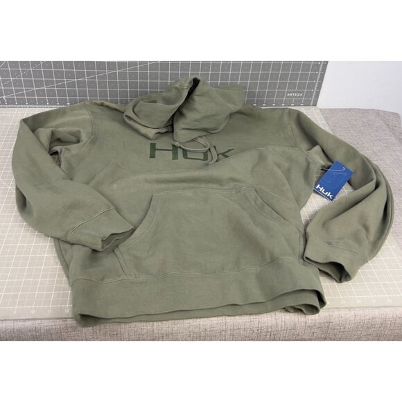 Huk Other - Huk Mens Logo Hoodie Green Moss Size M New w/Tags